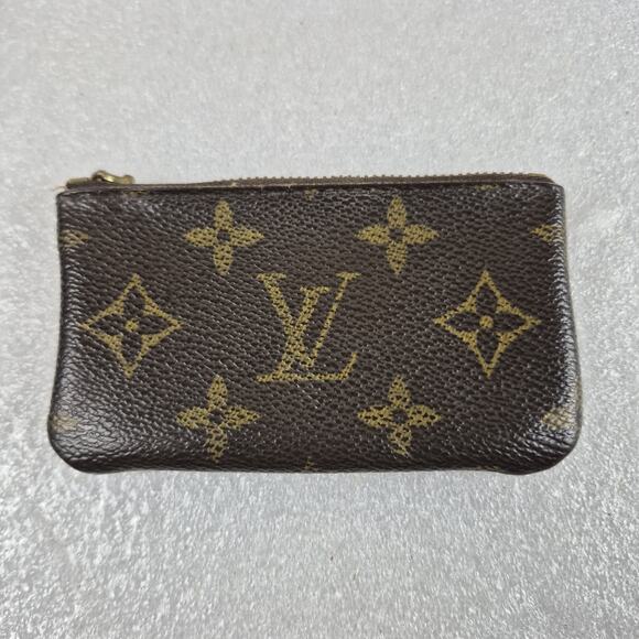 Louis Vuitton LV Coin Purse Pochette Cles Brown Monogram defect 2553698 - Picture 1 of 9